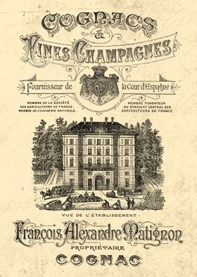 COGNAC CHAMPAGNE 1888