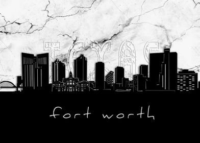 fort worth skyline marble