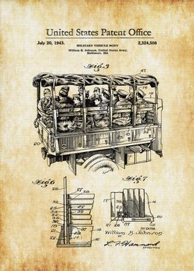 Military Truck Patent 1943