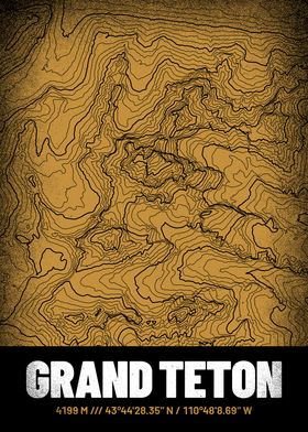 Grand Teton Topo Map