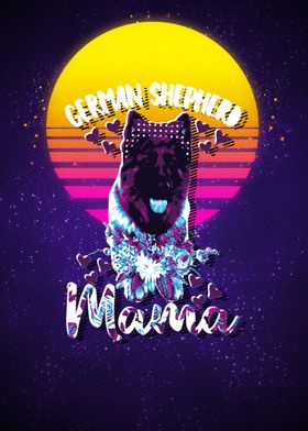 German Shepherd Retro