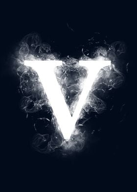 v small letter smoky 