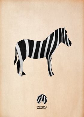 Zebra Silhouette Texture