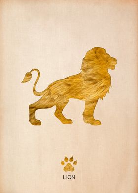 Lion Silhouette Texture