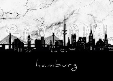 hamburg skyline marble