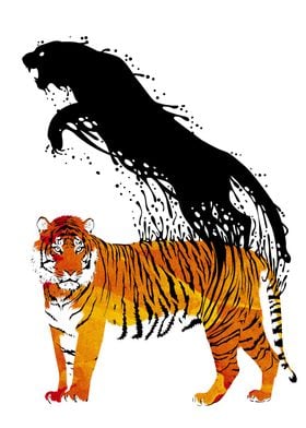 Ink jump of the tiger