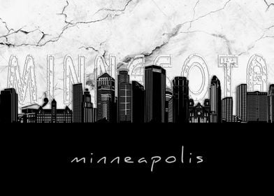 minneapolis skyline marble