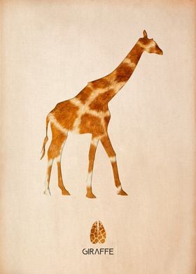 Giraffe Silhouette Texture