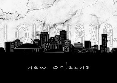 new orleans skyline marble