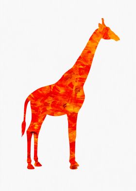 Giraffe Paint Silhouette