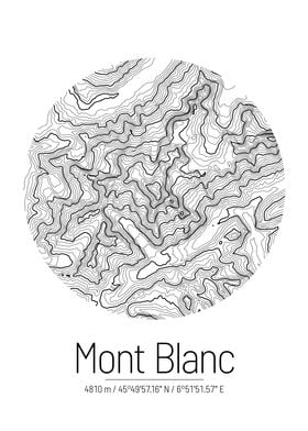 Mont Blanc Topographic Map