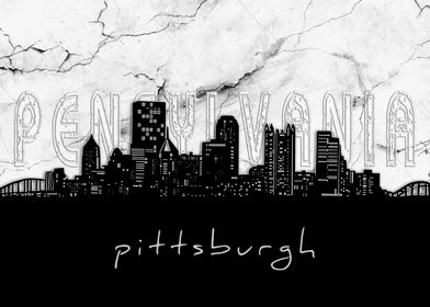 pittsburgh skyline marble