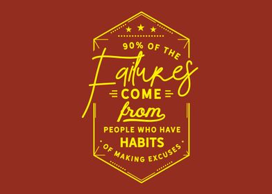 habit of making excuses