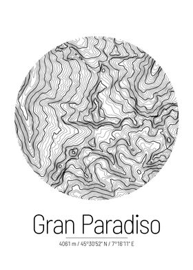 Gran Paradiso Topo Map