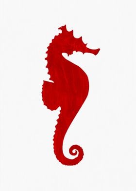 Seahorse Paint Silhouette