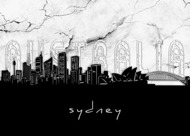 sydney skyline marble