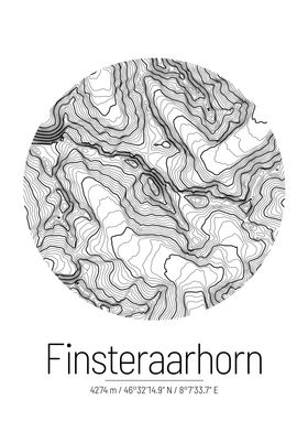 Finsteraarhorn Topo Map