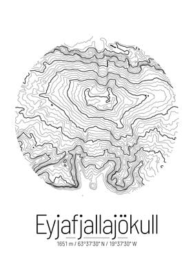 Eyjafjallajokull Topo Map