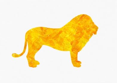 Lion Painting Silhouette