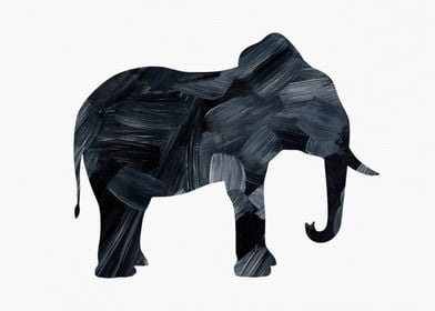 Elephant Paint Silhouette