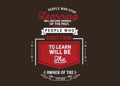 who stop learning