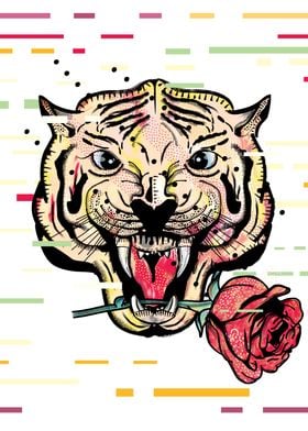 Tiger and Flower