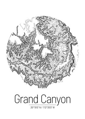 Grand Canyon Topo Map