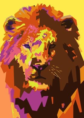 lion' Poster by Diqdo Gustiro | Displate