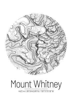 Mount Whitney Topo Map