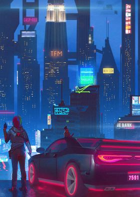 The cyberpunk poster art