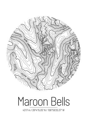 Maroon Bells Topo Map
