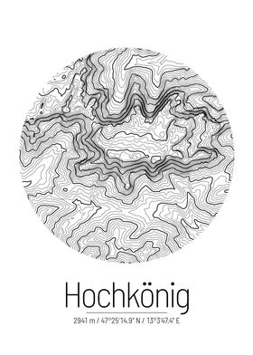 Hochkoenig Topographic Map