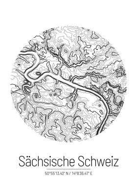 Saechsische Schweiz Map