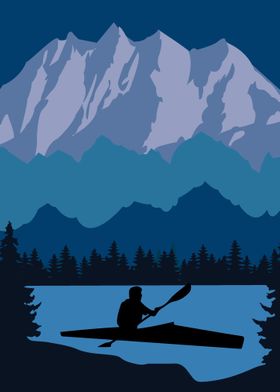 Kayaking Canoeing In Lake