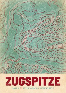 Zugspitze Topographic Map