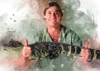 Steve Irwin watercolor