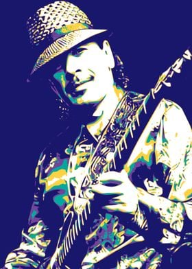 Carlos Santana Pop Art 5