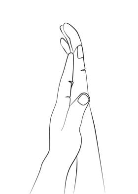 hands support love lineart