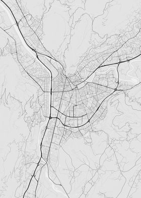 Grenoble France Map