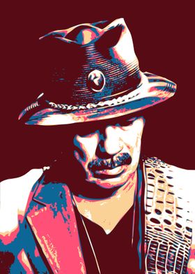 Carlos Santana Pop Art 2