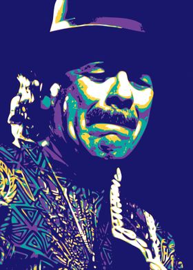 Carlos Santana Pop Art 3