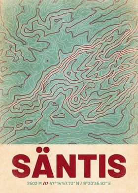 Saentis Topographic Map