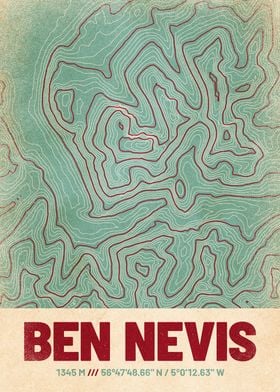 Ben Nevis Topographic Map