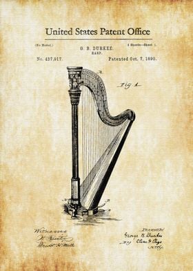 Harp Patent 1890