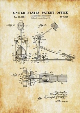 Bass Drum Pedal Patent