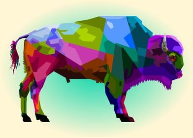 colorful bison