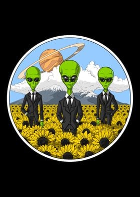 Sunflowers Space Aliens