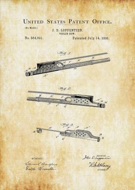 Violin Bow Patent 1896