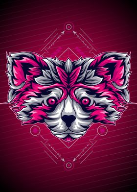 RACOON ART GEOMETRIC