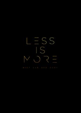 Less is More